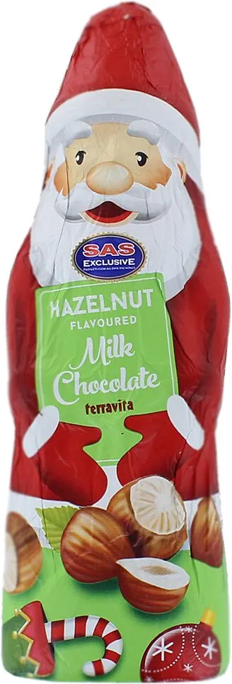 Chocolate Santa "Terravita Santa Claus Hazelnut" 90g