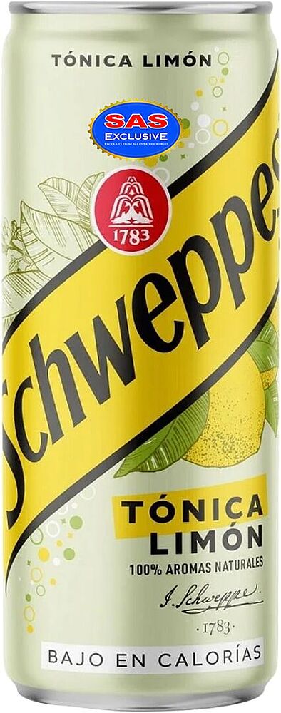 Զովացուցիչ գազավորված ըմպելիք «Schweppes Tonica» 0.33լ Կիտրոն
