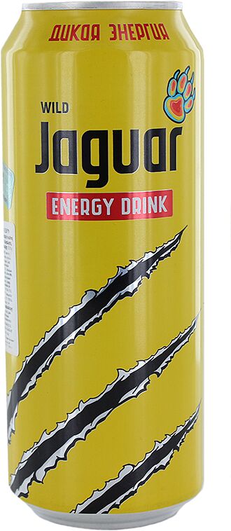 Էներգետիկ գազավորված ըմպելիք «Jaguar Wild» 0.5լ Արևադարձային մրգեր