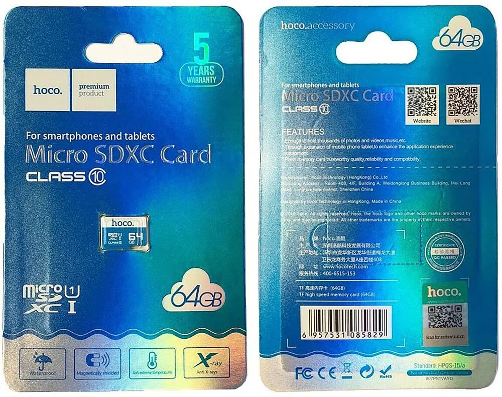 Карта памяти "Hoco Micro SD 64Gb Class 10"