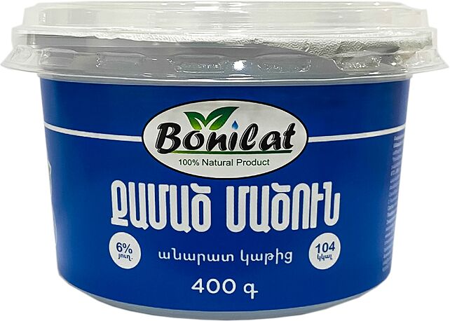 Strained matsoun "Bonilat" 400g, richness: 6%
