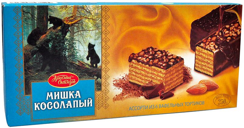 Վաֆլե տորթ շոկոլադե «Мишка Косолапый» 250գ