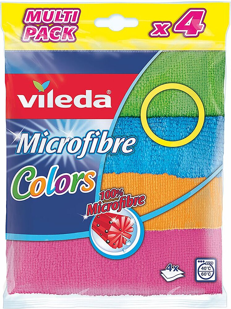 Ткань из микрофибры "Vileda Colors" 4шт