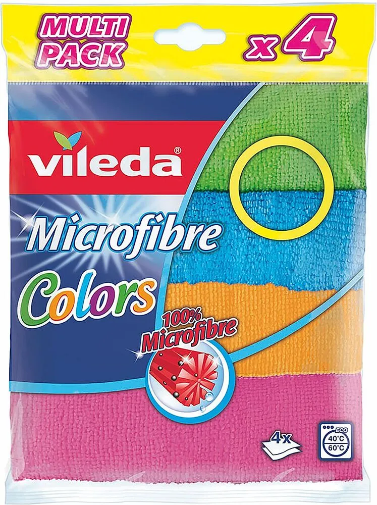 Միկրոֆիբրե կտոր «Vileda Colors» 4հատ