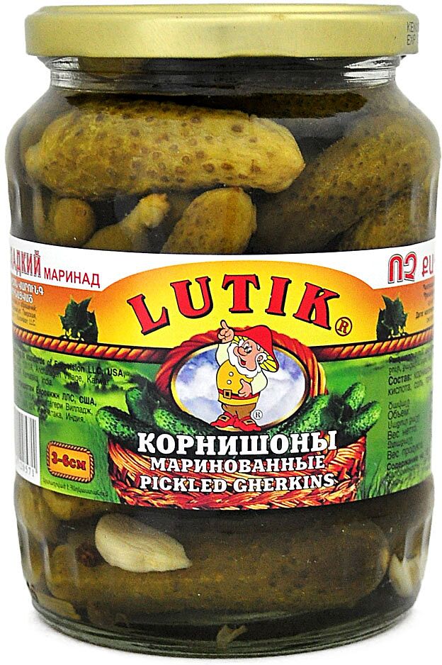 Pickled gherkins "Lutik" 670g