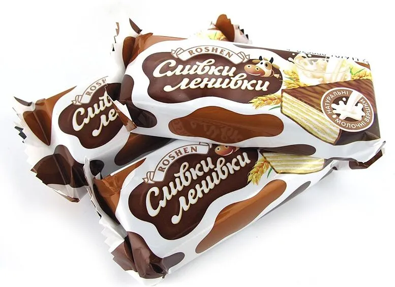 Wafer covered with chocolate "Roshen Сливки Ленивки" 31g 