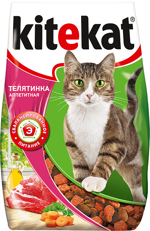Корм для кошек "Kitekat" 350г Телятина  