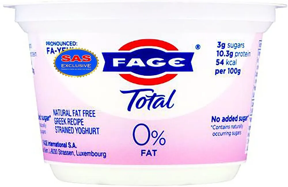 Յոգուրտ դասական «Fage Total» 150գ, յուղայնությունը՝ 0%
