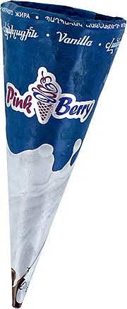 Vanilla ice-cream "Pink Berry Cone" 70g