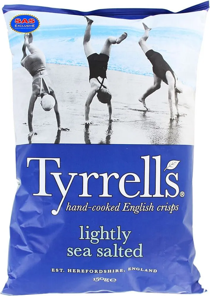 Чипсы "Tyrrells" 150г Соленый