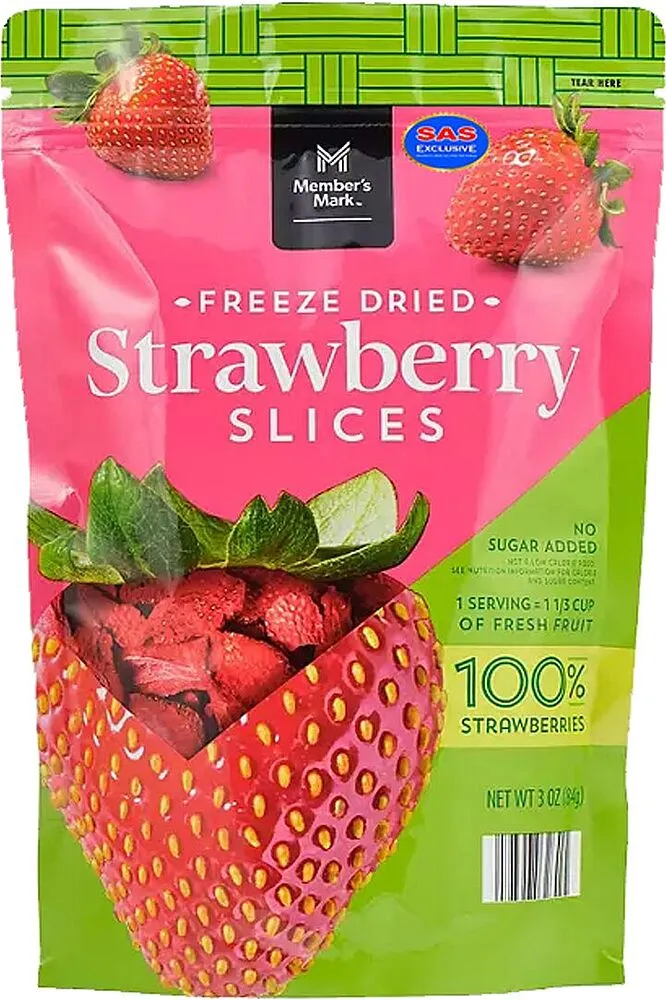 Dried fruit "Member's Mark" 84g Strawberry 