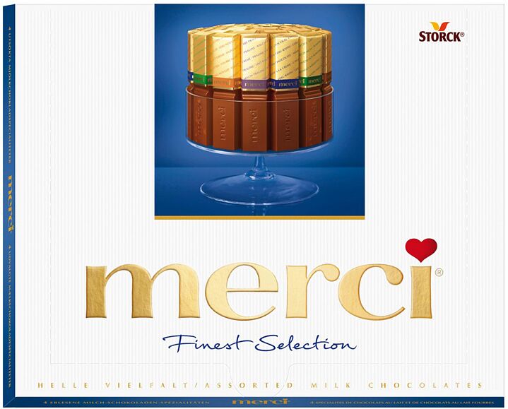 Набор шоколадных конфет "Merci" 250г