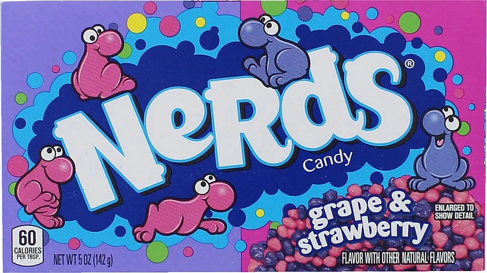 Fruit drops "Nerds" 142g Grape & Strawberry
