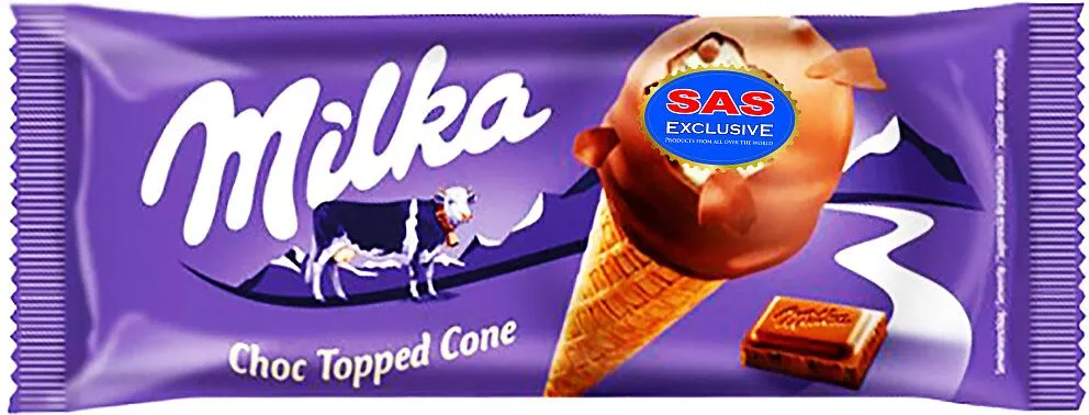 Պաղպաղակ վանիլային «Milka Choc Topped Cone» 72գ
