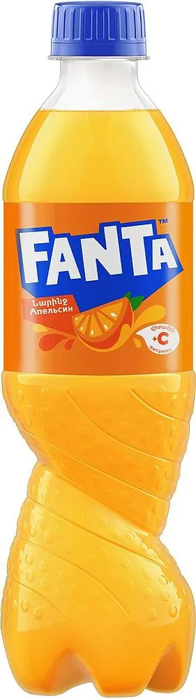 Refreshing carbonated drink "Fanta Orange" 0.5l Orange