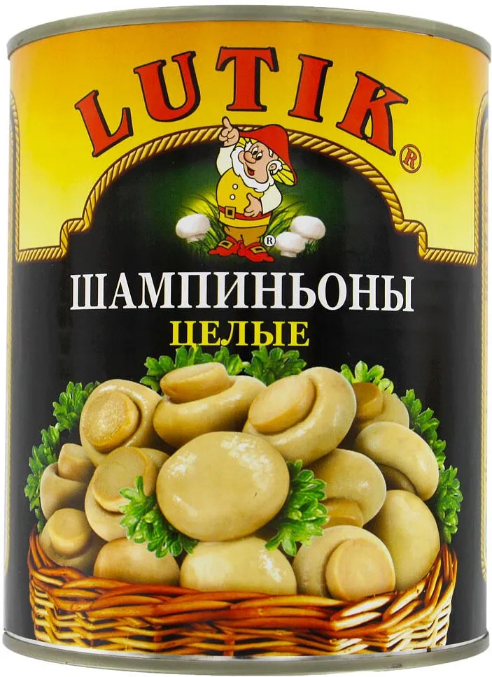 Marinated whole champignons "Lutik" 800g 