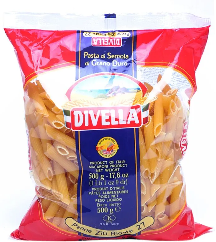 Макароны "Divella Penne Ziti Rigate № 27" 500г 