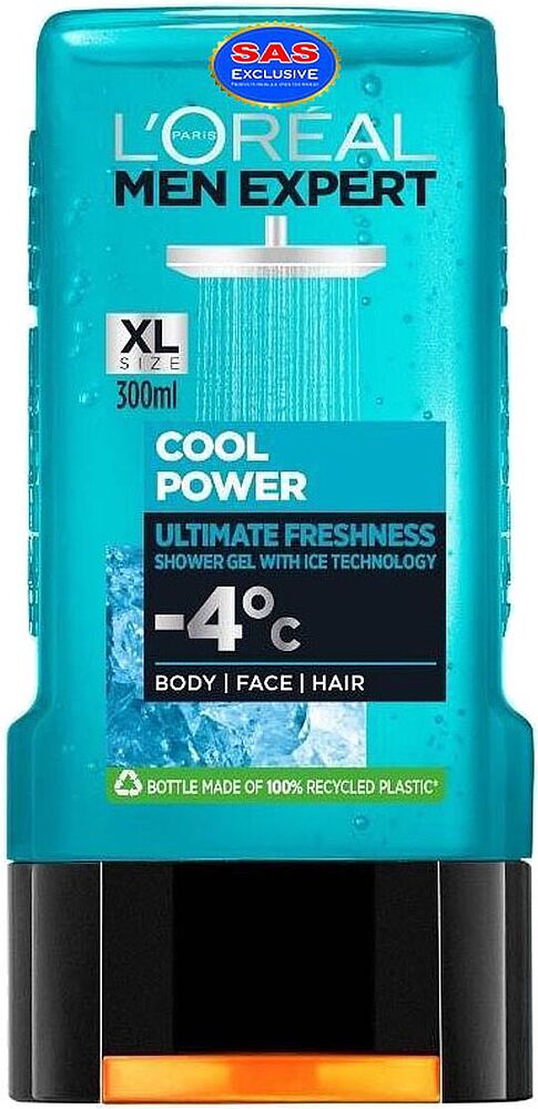 Լոգանքի գել «LOreal Men Expert Cool Shower» 300մլ