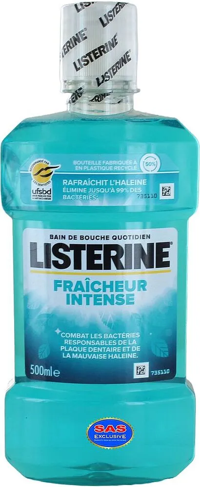 Ополаскиватель для полости рта "Listerine Fraicheur Intense" 500мл
