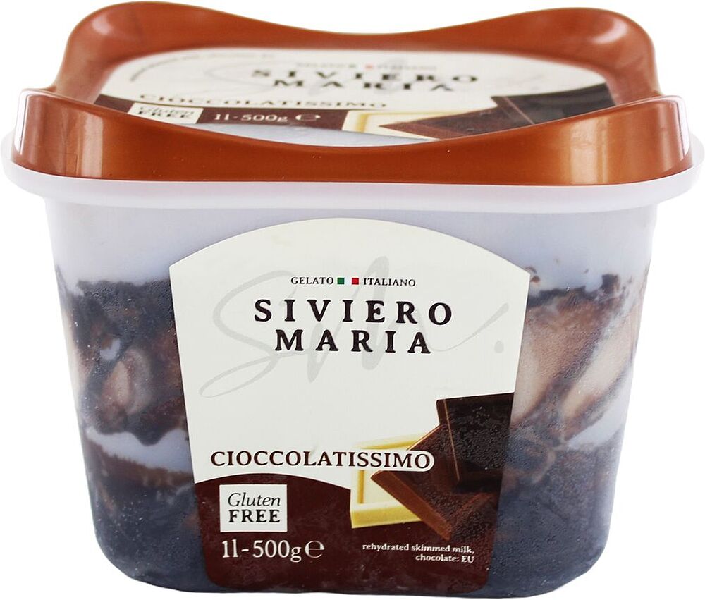 Мороженое шоколадное "Siviero Maria Cioccolatissimo" 500г  