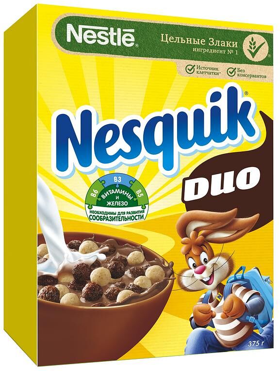 Պատրաստի նախաճաշ «Nestle Nesquik Duo» 375գ 