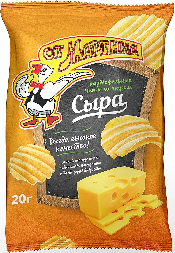 Чипсы "От Мартина" 20г Сыр