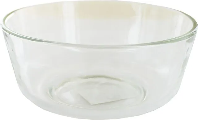 Glass salad bowl