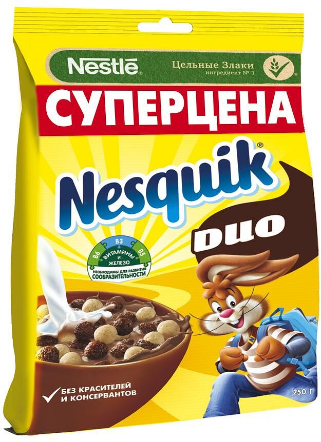 Պատրաստի նախաճաշ «Nestle Nesquik Duo» 250գ 