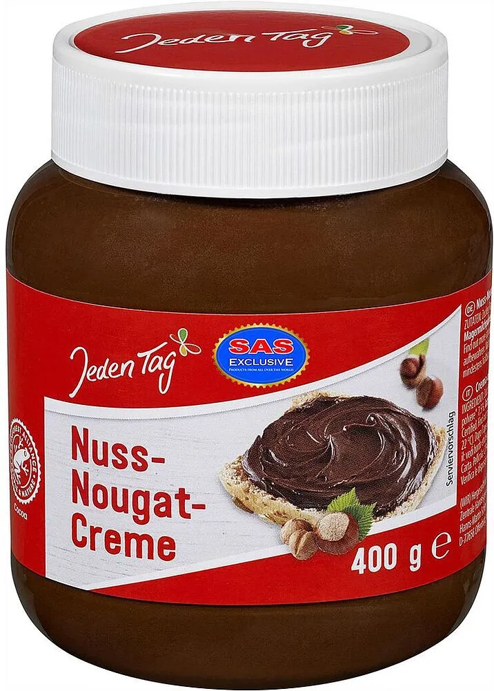 Chocolate-hazelnut paste "Jeden Tag" 400g