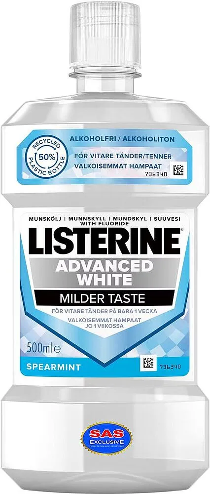 Mouth rinse "Listerine Advanced White" 500ml
