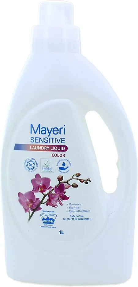 Гель для стирки "Mayeri Sensitive" 1л Цветной