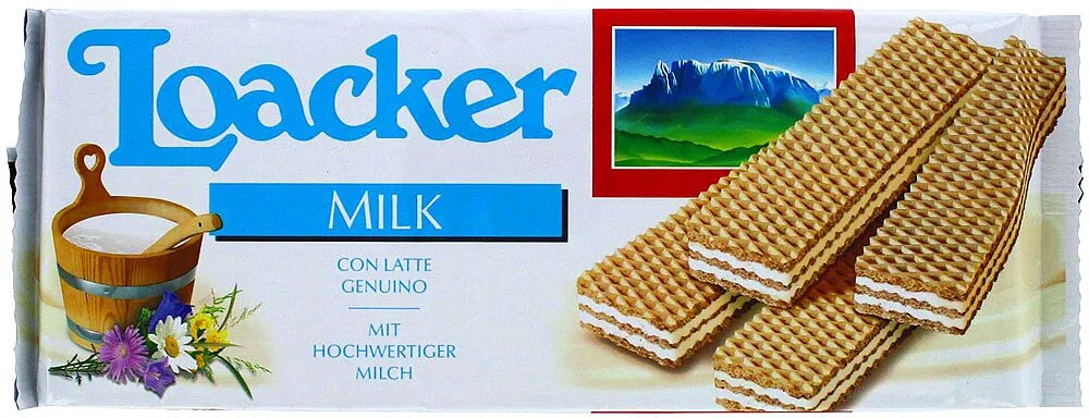 Վաֆլի՝ կաթնային միջուկով «Loacker Milk» 175գ