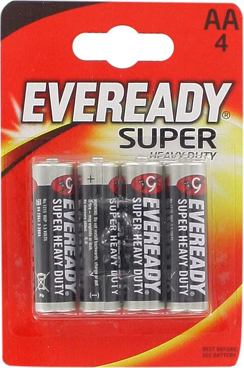 Элемент питания "Eveready Super Heavy Duty  AA"  4шт