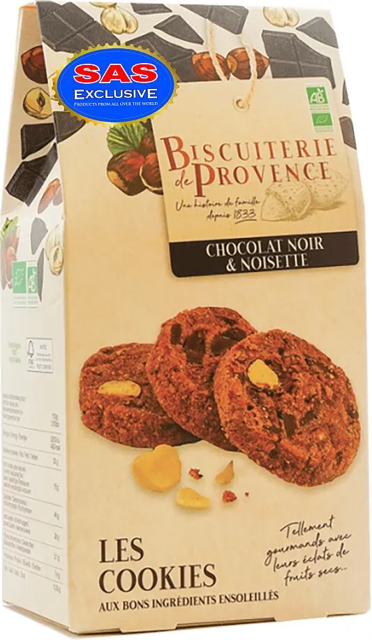 Chocolate cookies with hazelnut "Biscuiterie De Provence" 120g

