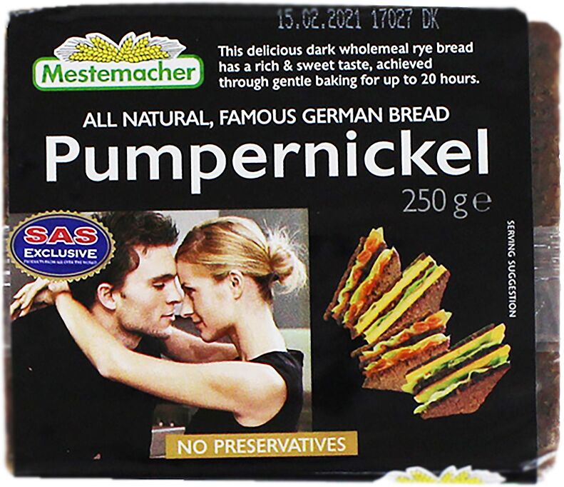 Хлеб ржаной "Mestemacher Pumpernickel" 250г 