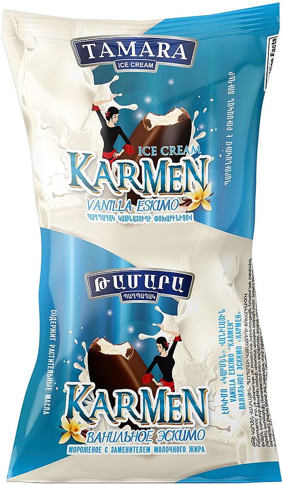 Мороженое шоколадное/ванильное "Тамара Кармен" 95г 