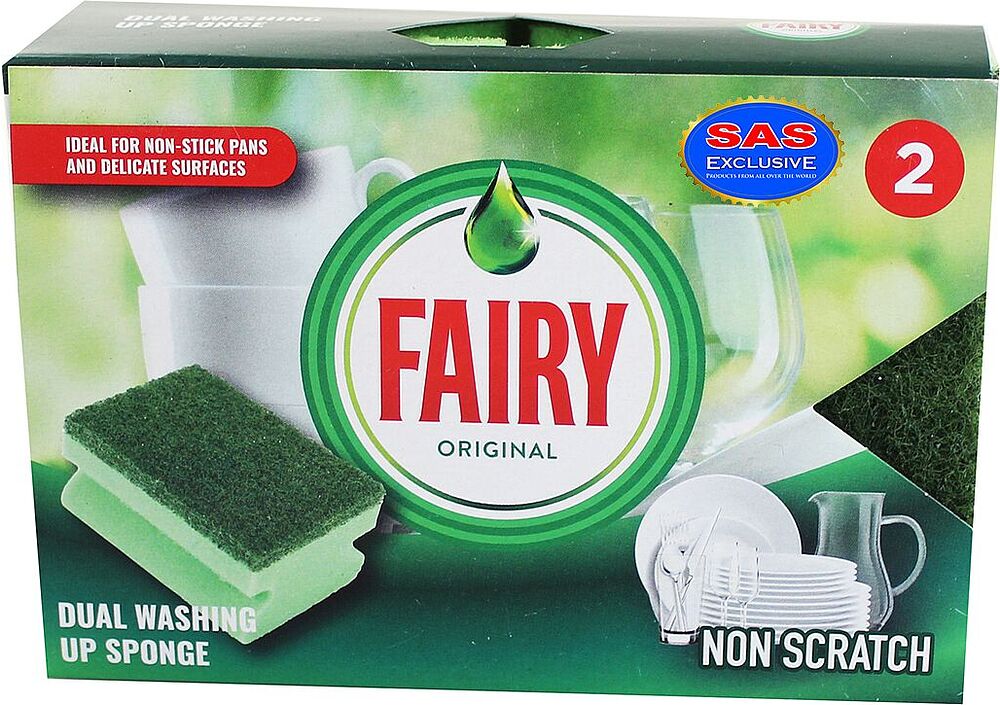 Dishwashing sponge "Fairy" 2 pcs
