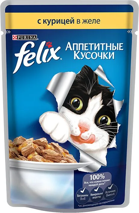 Cat food "Purina Felix" 85g jelly with chicken