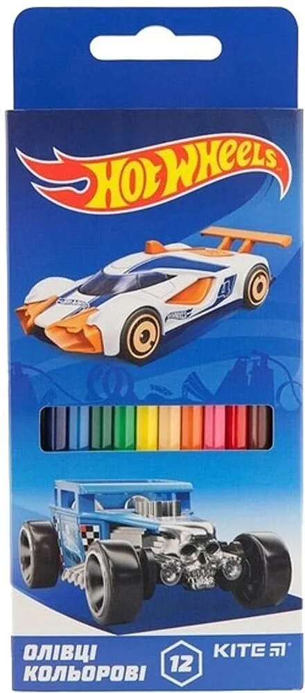 Карандаши цветные "Hot Wheels" 12 шт