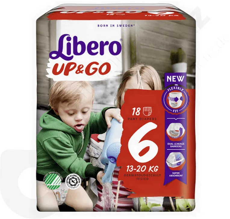 Подгузники - трусики "Libero Up&Go N6" 13-20кг, 18шт