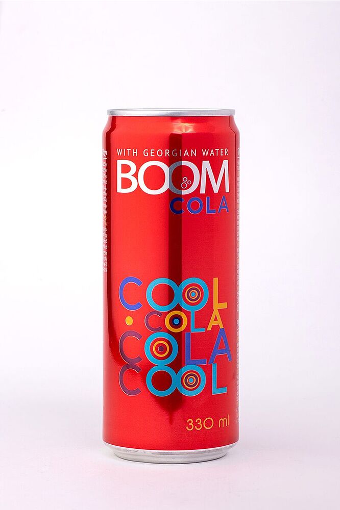 Освежающий газированный напиток "Boom" 330мл Кола