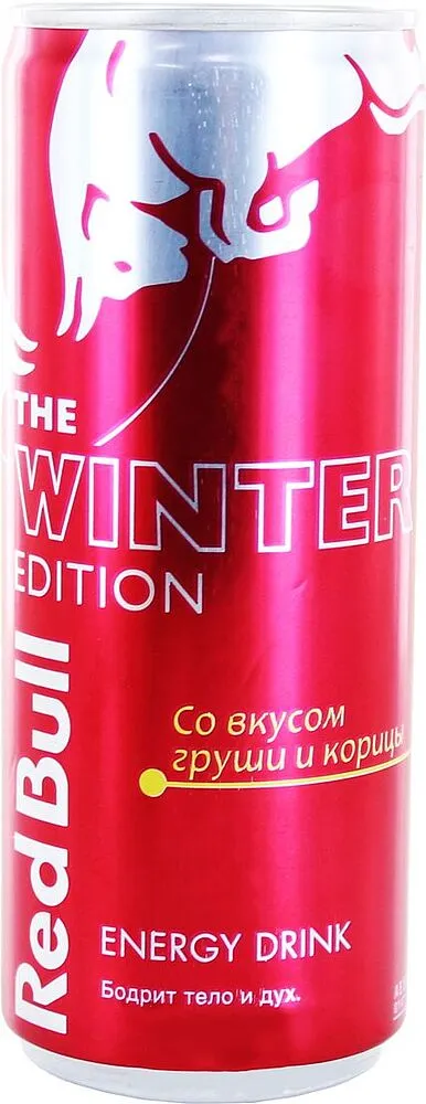 Энергетический газированный напиток "Red Bull The Winter Edition" 0.25л Груша и Корица
