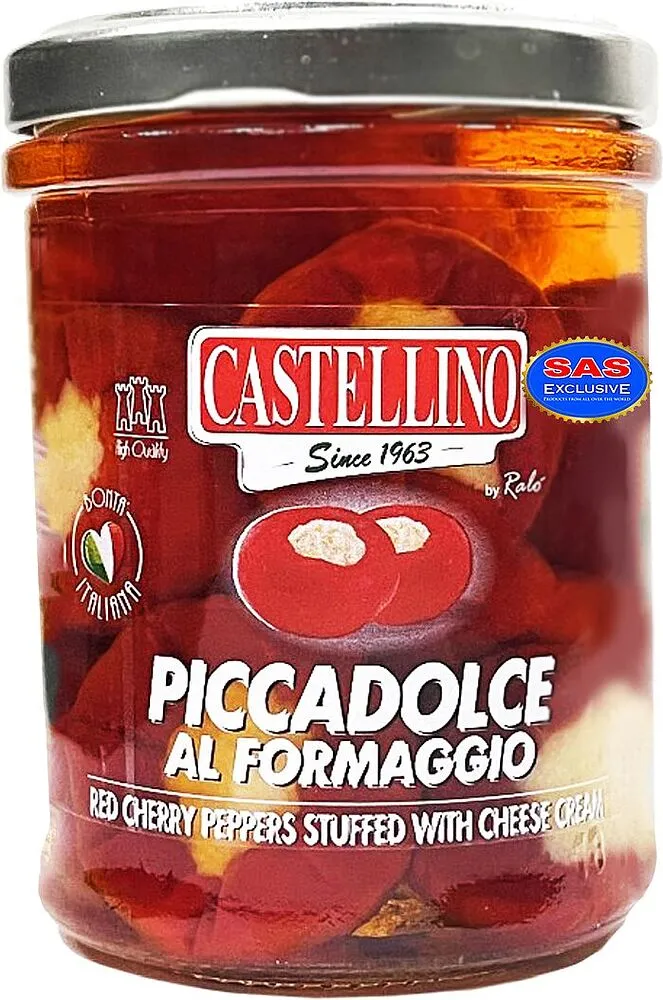 Red pepper with cream cheese "Castellino" 180g
