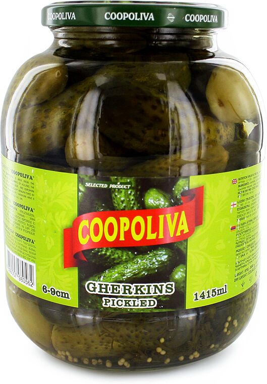 Pickled cornichons "Coopoliva" 1.415g