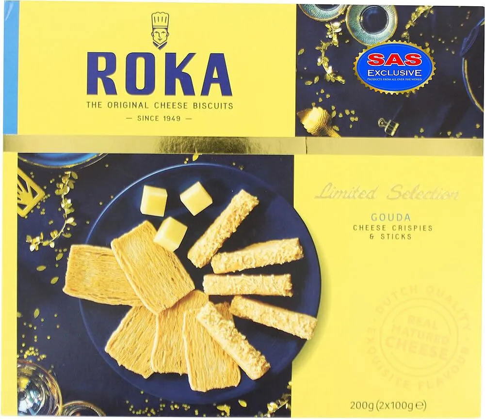 Չորահաց «Roka Crispies & Sticks» 200գ Պանիր 
