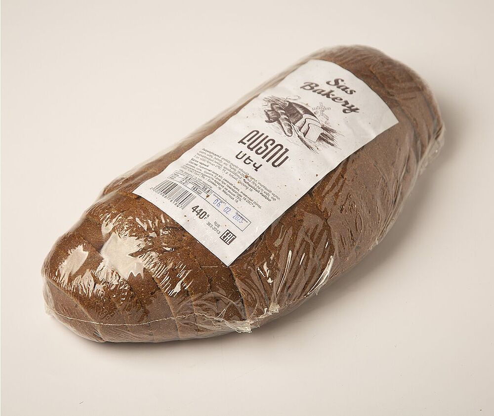 Хлеб батон черный, резанный  "SAS Bakery" 440г 