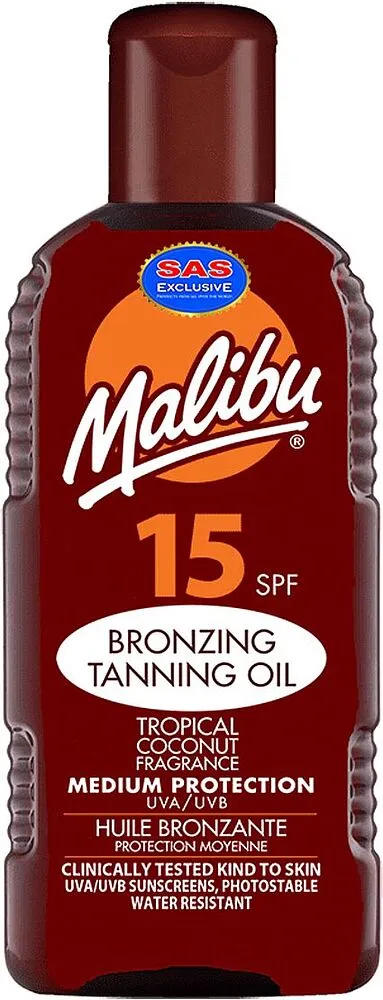 Արևայրուքի յուղ-սփրեյ «Malibu Coconut 15 SPF» 200մլ
