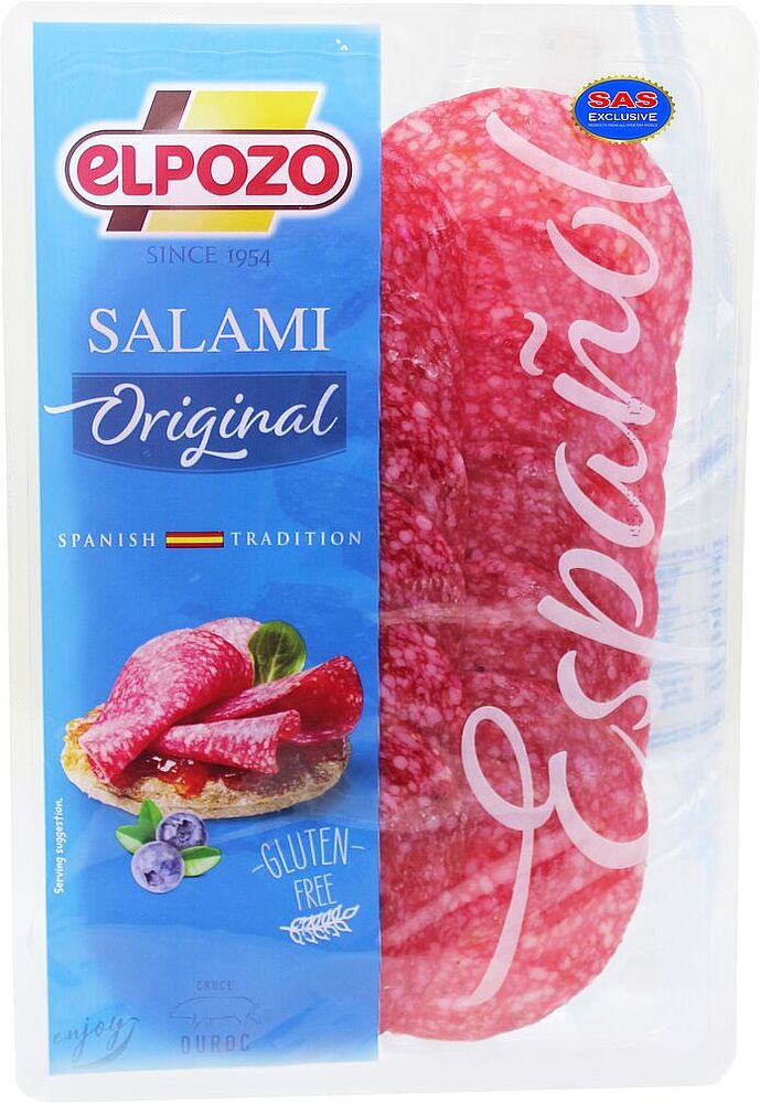 Sliced salami sausage "Elpozo Original" 80g