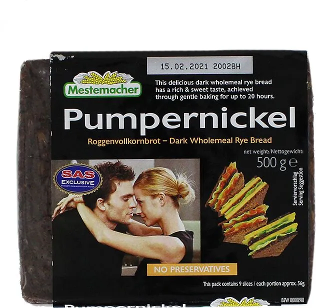 Հաց տարեկանի «Mestemacher Pumpernickel» 500գ 