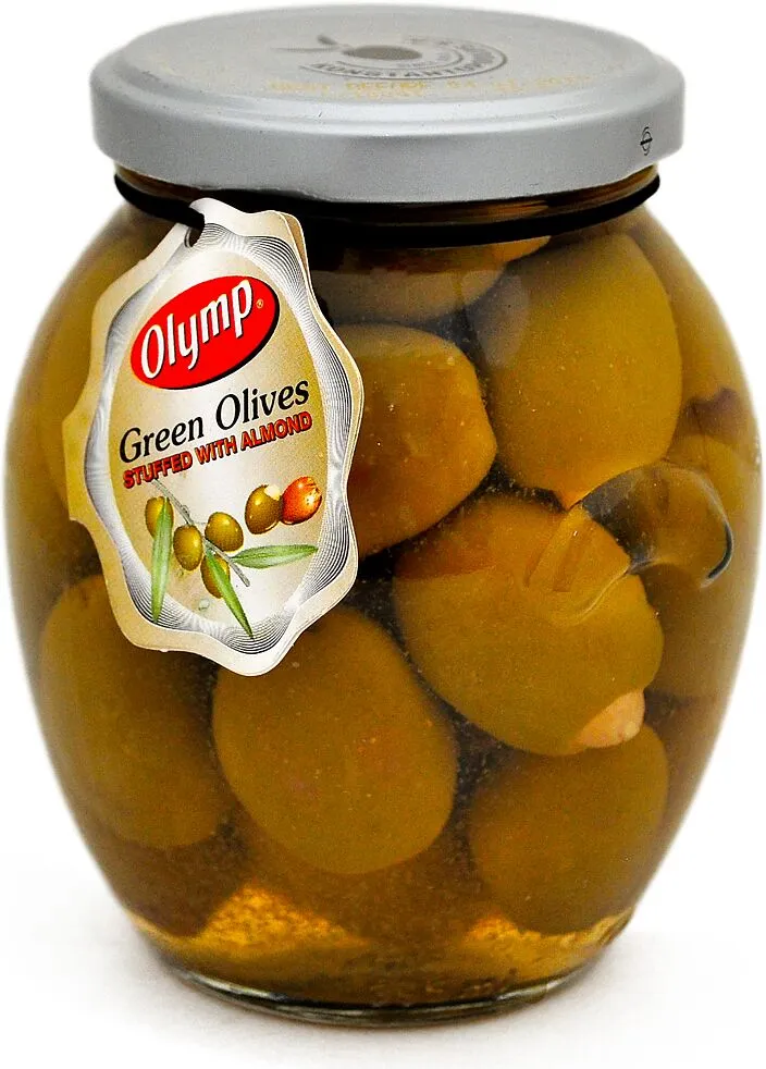 Green olives with almond "Olymp" 320g